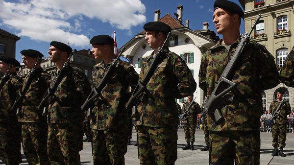 Foto Rekruten in Formation