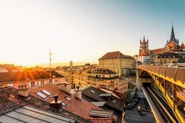 Sicht auf eine Stadt